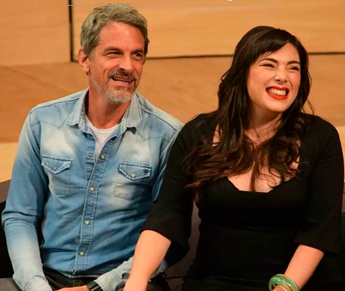 Julieta Vallina junto a su colega Rafael Ferro en «Los vecinos de arriba»