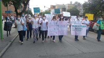 Protesta de personal de salud: 