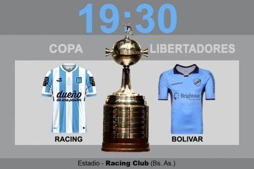 Copa Libertadores: Racing comienza con su objetivo continental frente al Bolívar
