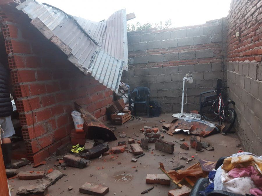 Localidades de Santa Rosa de Leales, afectadas por un tornado. 