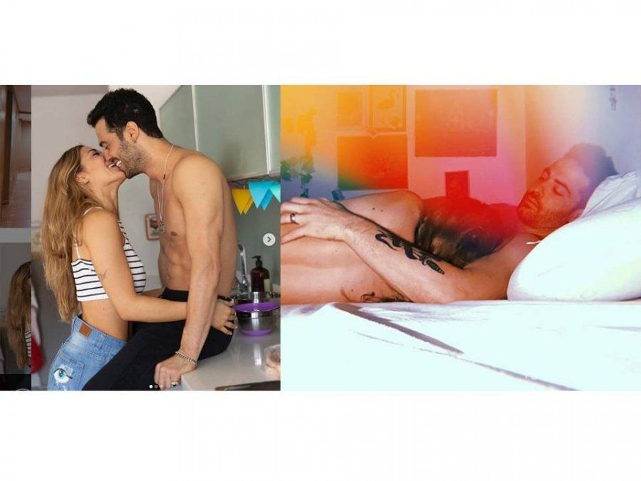 La foto hot de Jimena Barón y Mauro Caiazza desnudos en la cama: Te amo