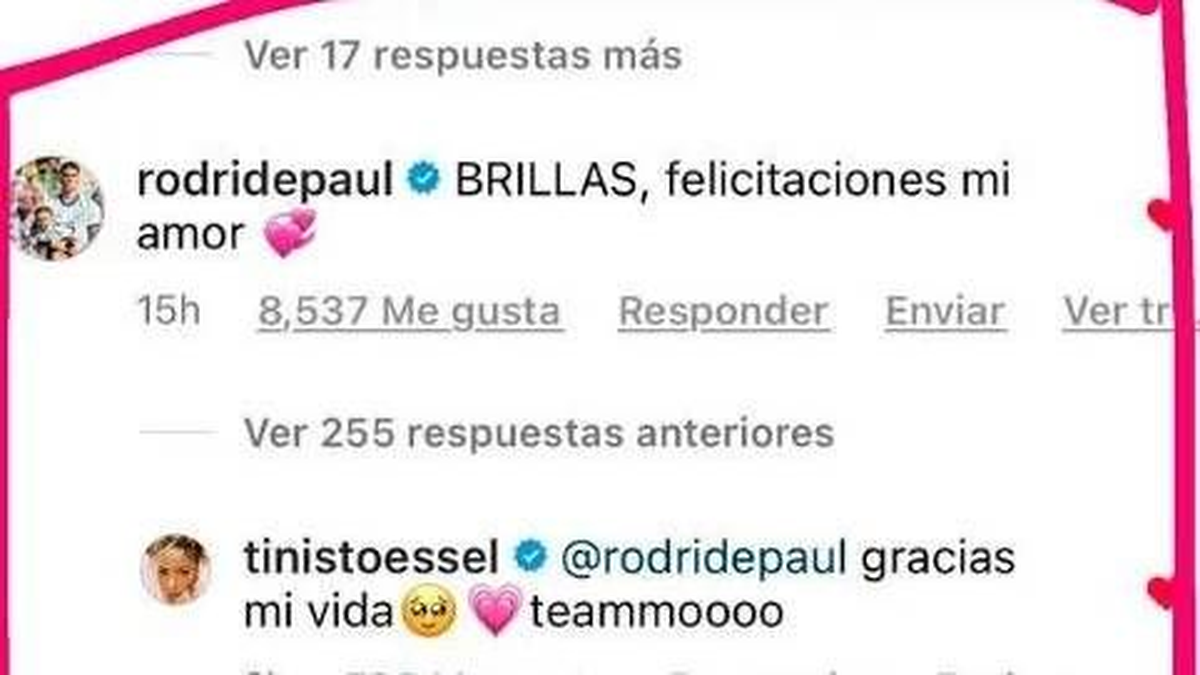 El mensaje de Tini Stoessel a Rodrigo de Paul que confirma lo que todos esperaban.