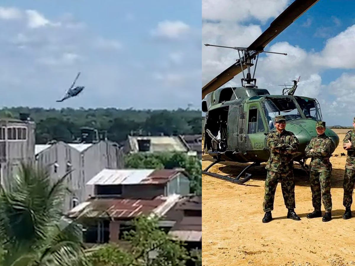 Colombia: Cuatro militares murieron tras caer un helicóptero
