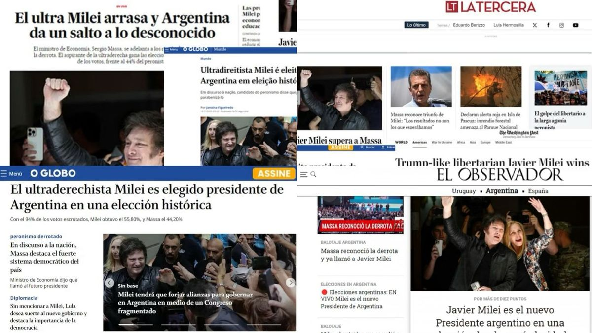 Triunfo de Javier Milei: cómo lo mostró la prensa internacional