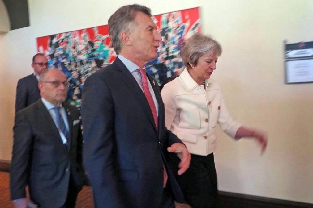 Theresa May y Mauricio Macri se reunieron por primera vez en Buenos Aires
