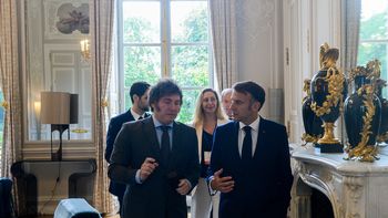 Milei se reunió con Emmanuel Macron en el Palacio del Elíseo