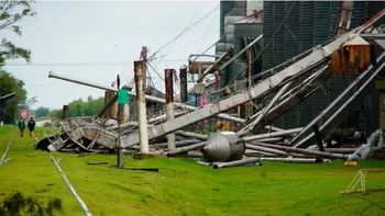 Un temporal causó destrozos en el sur de Santa Fe