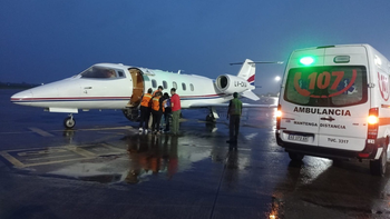 Se concretó una aeroevacuación sanitaria de una adolescente