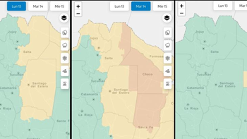 Hay alerta amarilla en el NOA y NEA, pero Tucumán está exenta