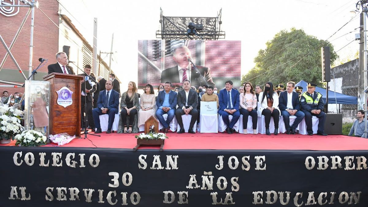 El Colegio San José obrero cumplió 30 años y Jaldo encabezó el acto