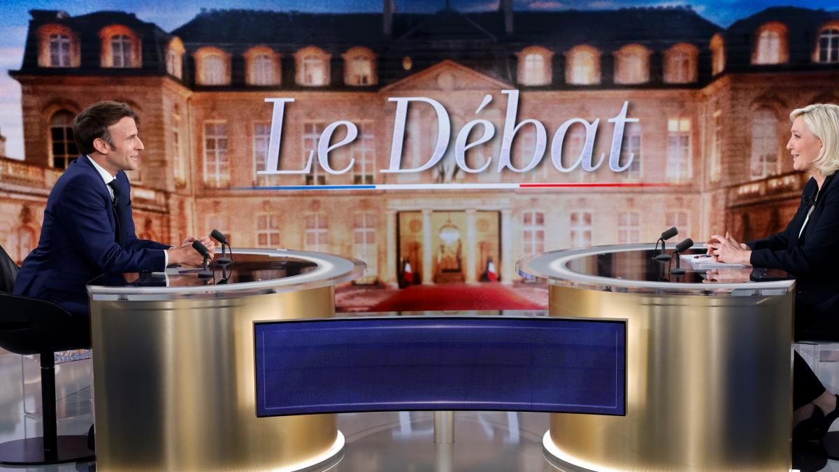 Macron y Le Pen se enfrentaron en el debate presidencial