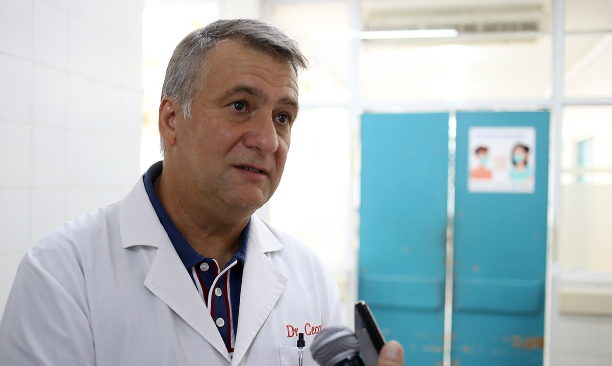 Dr. Rodolfo Cecanti, director del Hospital de Aguilares, habló sobre la situación epidemiológica. Foto MSPT 