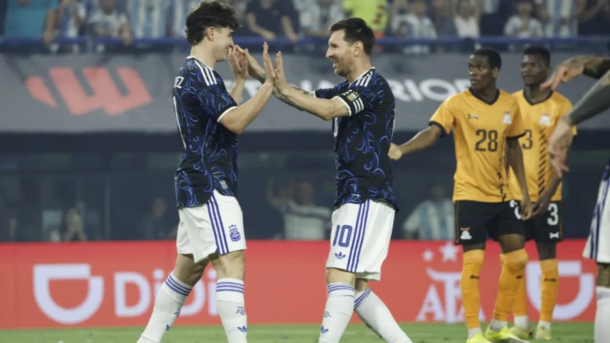 La Selección Argentina goleó 4 a 0 a Zambia en La Bombonera