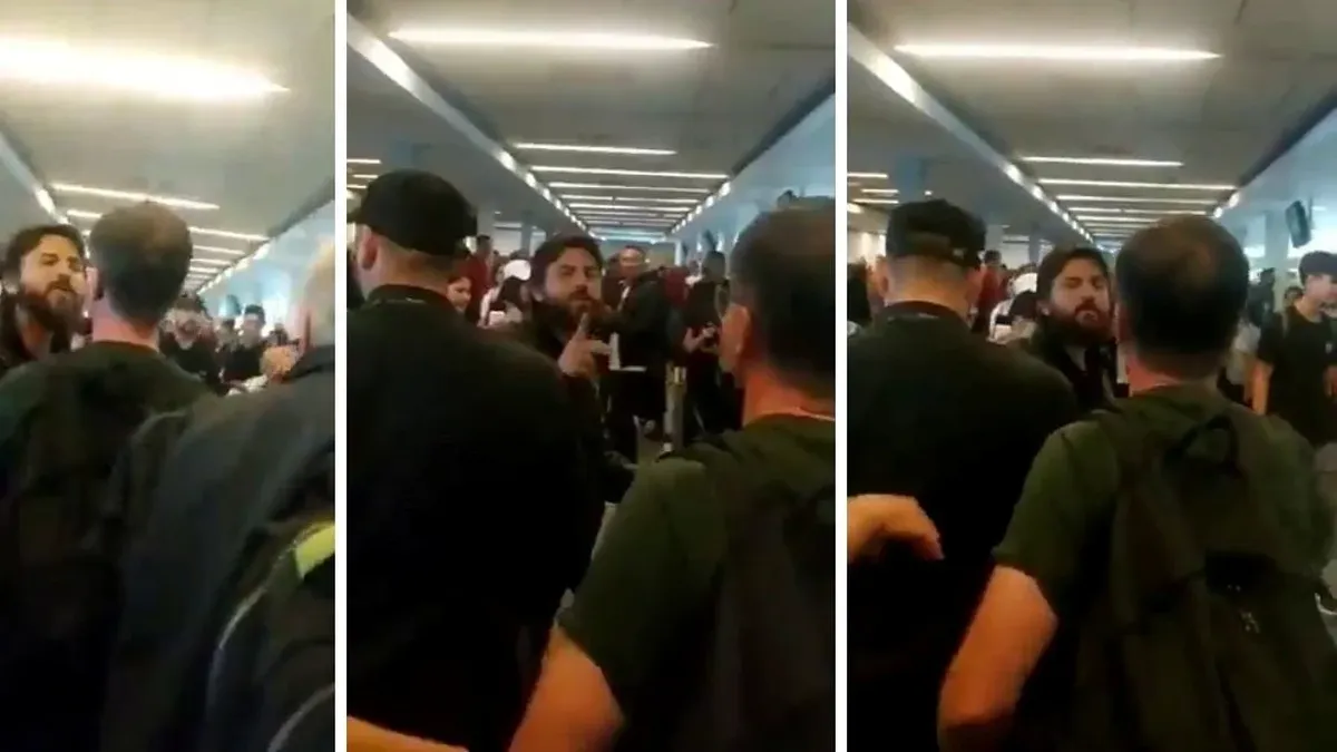Juan Grabois fue abucheado por pasajeros en el aeropuerto de Ezeiza.