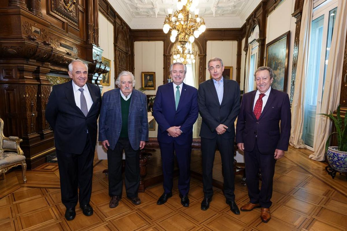 Alberto Fernández se reunió con Mujica y Rodríguez Zapatero