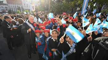 Estudiantes de toda la provincia fueron protagonistas del acto por el Día de la Bandera