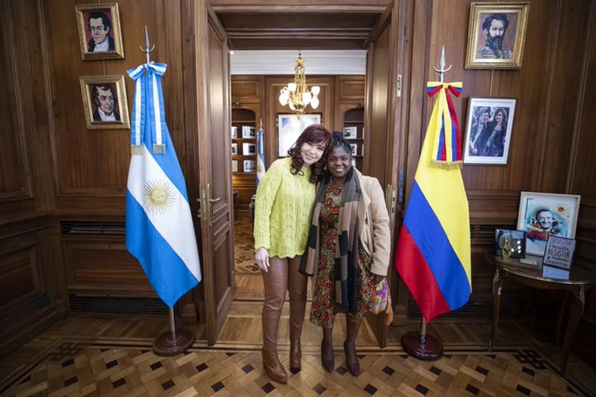 Cristina Kirchner recibió a la vicepresidenta de Colombia