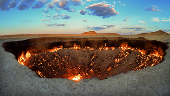 El famoso cráter de gas en Turkmenistán se está apagando