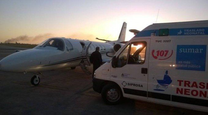 El avión sanitario efectuó un nuevo traslado al Hospital Garrahan
