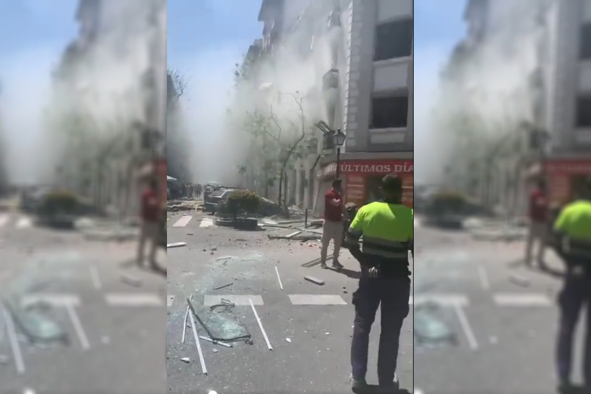 Fuerte explosión en Madrid: hay heridos y obreros atrapados