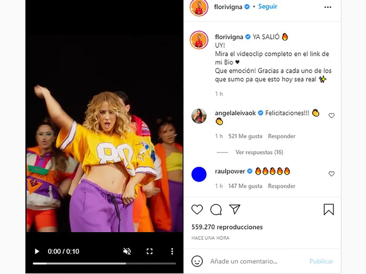 Flor Vigna estrenó su videoclip con la participación de Luciano Castro