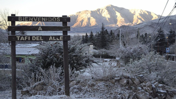 El tiempo: las nevadas llegaron a Tafí del Valle