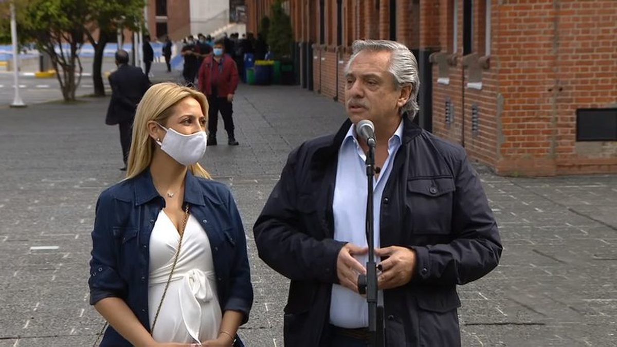 Alberto Fernández votó en Puerto Madero