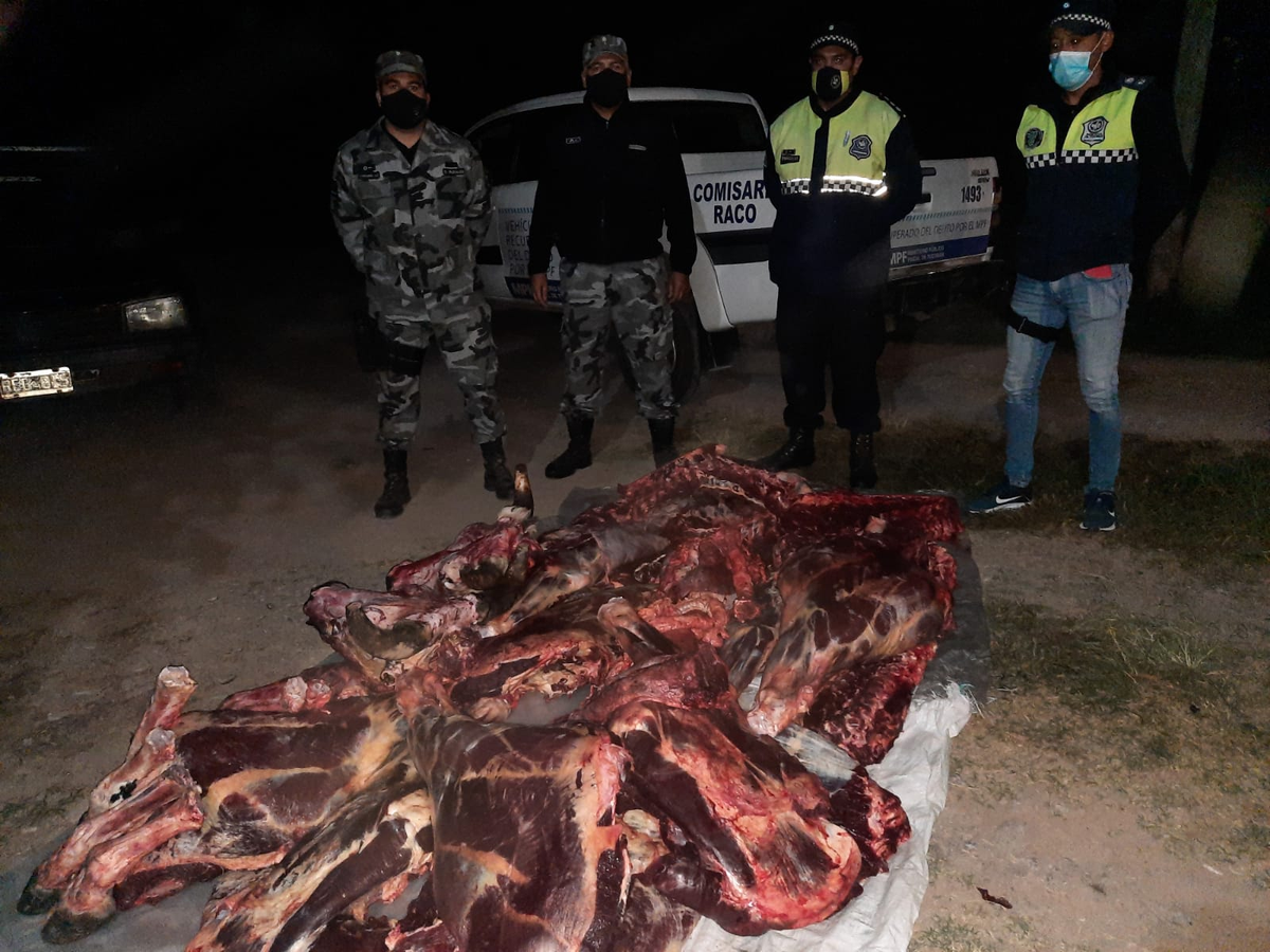 Raco: secuestraron más de 200 kilos de carne