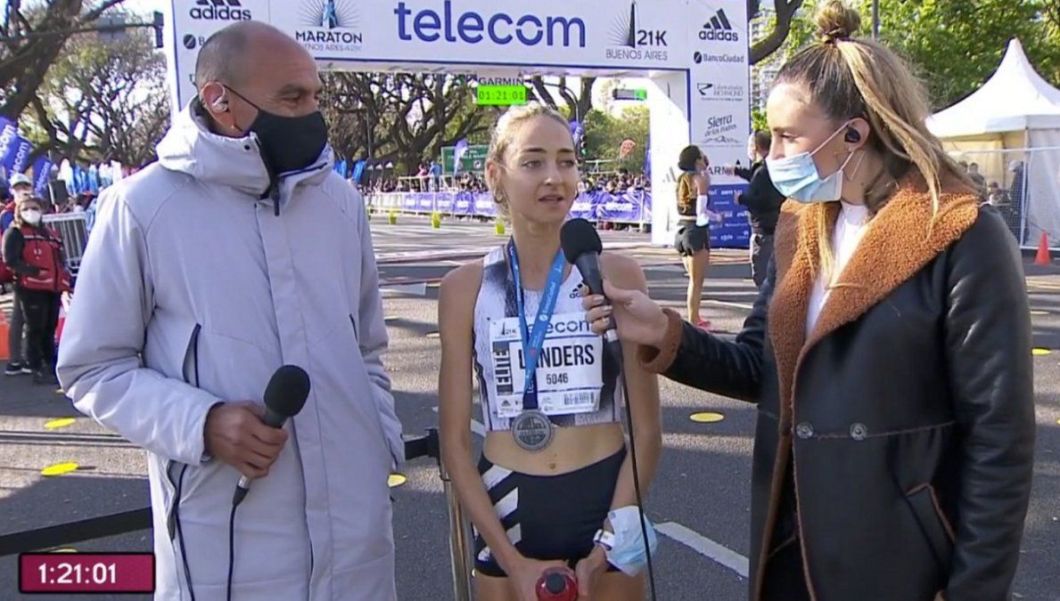 El tiempo de la tucumana Landers en la media maratón de Buenos Aires fue de 1:17:22.