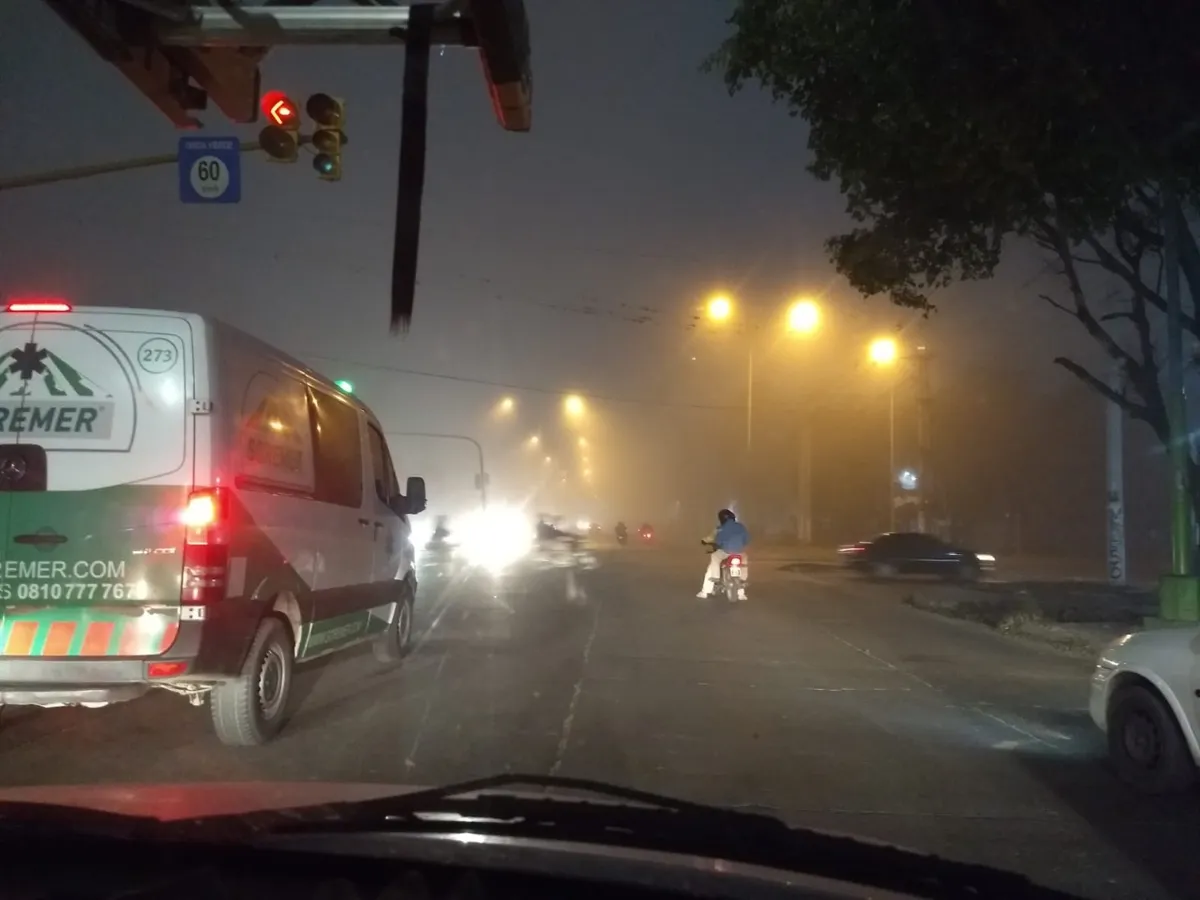 Espesa niebla en la provincia.