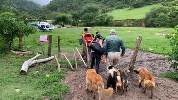 Trasladaron en helicóptero a una paciente de Chasquivil