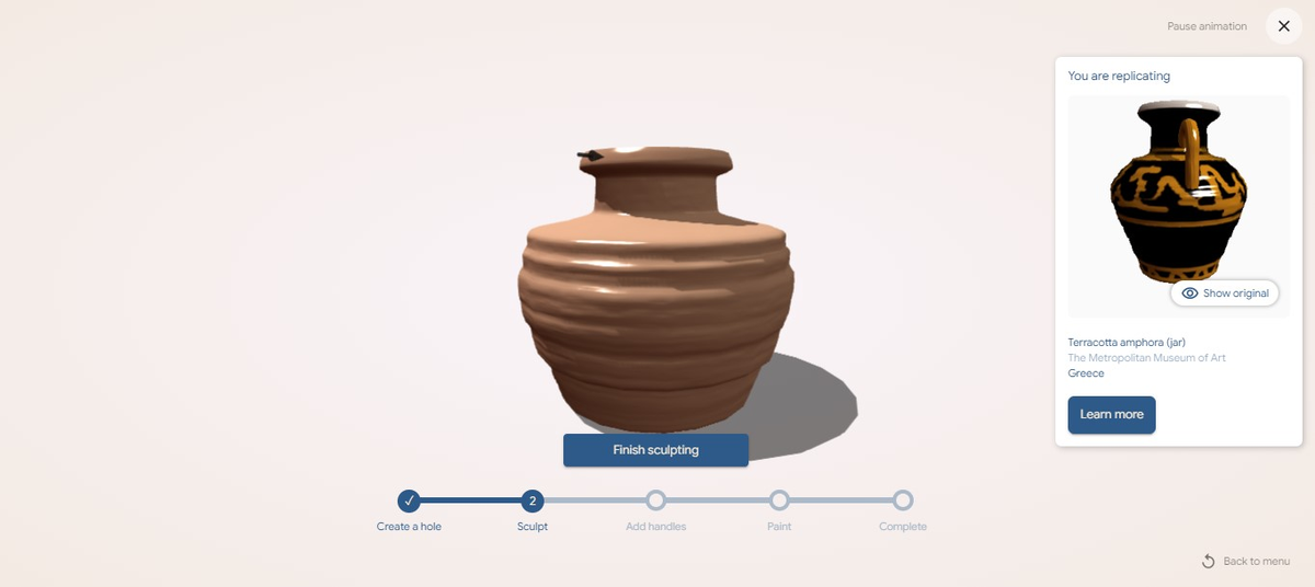 El juego de Google para crear vasijas virtuales de arcilla