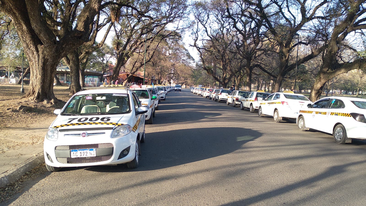 Taxistas se movilizaron y protestaron en la Legislatura